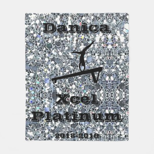 Xcel Platinum Gymnastik Custom Fleece Blanket (Vorderseite)