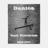 Xcel Platinum Gymnastik Custom Fleece Blanket (Vorderseite)