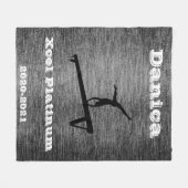 Xcel Platinum Gymnastik Custom Fleece Blanket (Vorderseite (Horizontal))