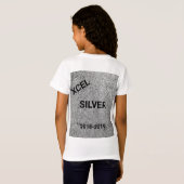 Xcel Silver Girls Gymnastik Custom T - Shirt (Schwarz voll)