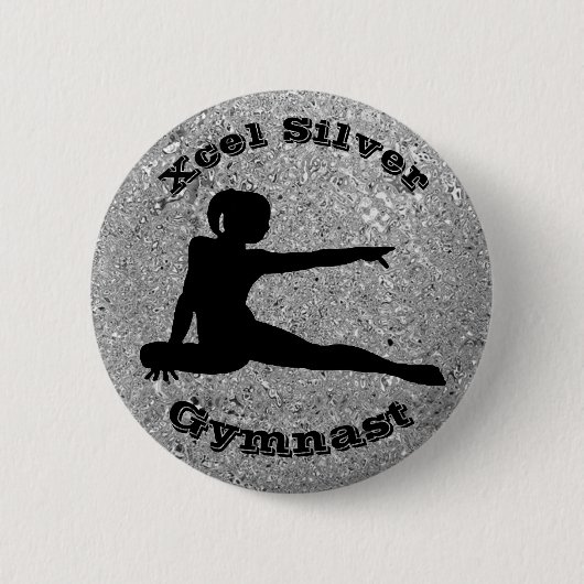 Xcel Silver Gymnast - Girls Gymnastik Button (Vorderseite)