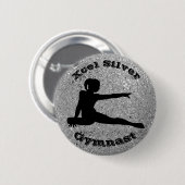 Xcel Silver Gymnast - Girls Gymnastik Button (Vorne & Hinten)