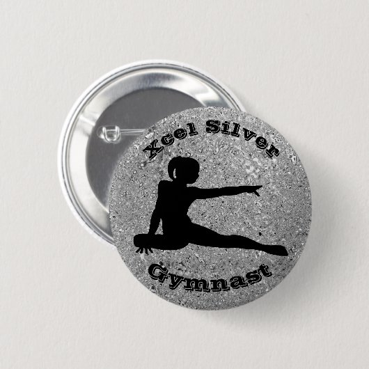 Xcel Silver Gymnast - Girls Gymnastik Button (Vorne & Hinten)