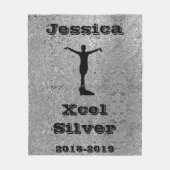 Xcel Silver Gymnastik Personalisiert Fleece Blanke (Vorderseite)