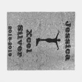 Xcel Silver Gymnastik Personalisiert Fleece Blanke (Vorderseite (Horizontal))