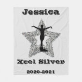 Xcel Silver Turnen Star Fleece Decke (Vorderseite)