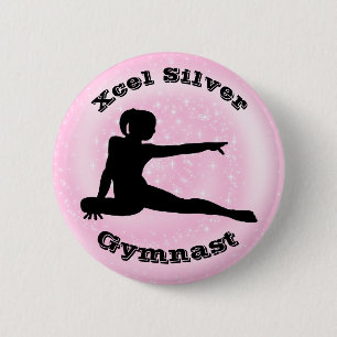 Xcel Silver Turner - Mädchen-Turnen-Knopf Button