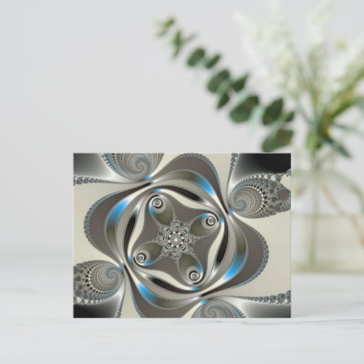 xChrome - Fraktal Postkarte (Stehend Vorderseite)