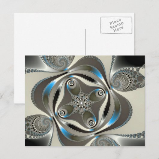 xChrome - Fraktal Postkarte (Vorne/Hinten)