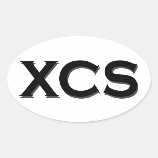 XCS-Logo (Langlauf) Ovaler Aufkleber (Vorderseite)
