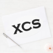 XCS-Logo (Langlauf) Ovaler Aufkleber (Umschlag)