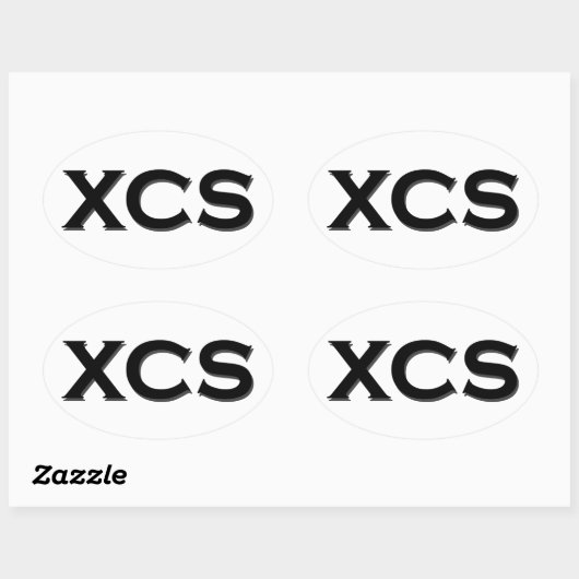 XCS-Logo (Langlauf) Ovaler Aufkleber (Blatt)
