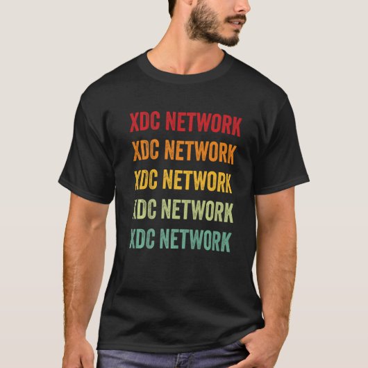 Xdc Network Crypto Rainbow Text T-Shirt (Vorderseite)