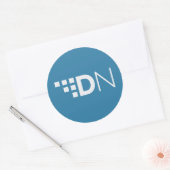 XDN DigitalNote-Logo Runder Aufkleber (Umschlag)