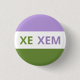 Xe/Xem Pronomina Genderqueer Flaggen-Abzeichen Button