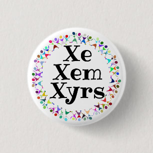 Xe Xem Xyrs Pronomen in der Darstellung der mensch Button
