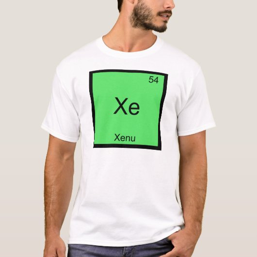 Xe - Xenu Chemie-Element-Symbol-periodisches T-Shirt (Vorderseite)