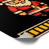 Xel Santa Loading Retro Christmas Gamer Shirt  Poster (Ecke)