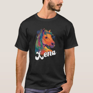 XENA Adorable Mädchenname mit schönem Pferd T-Shirt