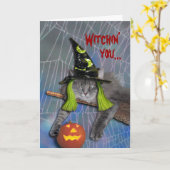 Xena als Hexe -- besonders angefertigt Karte (Gelbe Blume)