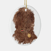 Xena die Schokolade Labradoodle Keramik Ornament (Rechts)
