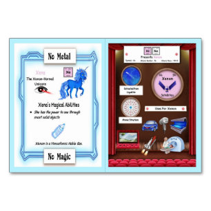 Xena - Xenon Horn Unicorn Trading Card Tischnummer