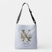 Xena's Noble Grace - Boho Floral Monogram Tragetaschen Mit Langen Trägern (Rückseite)