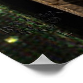 XENIA EXPLORES HYPERION'S ORBITER, Science Fiction Poster (Ecke)