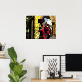 XENIA EXPLORES HYPERION'S ORBITER, Science Fiction Poster (Heimbüro)