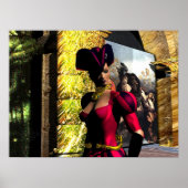 XENIA EXPLORES HYPERION'S ORBITER, Science Fiction Poster (Vorne)