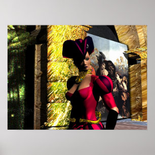 XENIA EXPLORES HYPERION'S ORBITER, Science Fiction Poster