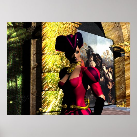 XENIA EXPLORES HYPERION'S ORBITER, Science Fiction Poster (Vorne)