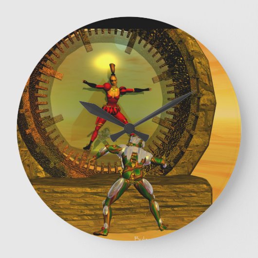 XENIA MEETS TITAN IN THE DESERT OF HYPERION GROßE WANDUHR (Vorderseite)