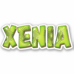 Xenia Name Kiwi Design Aufkleber Sticker