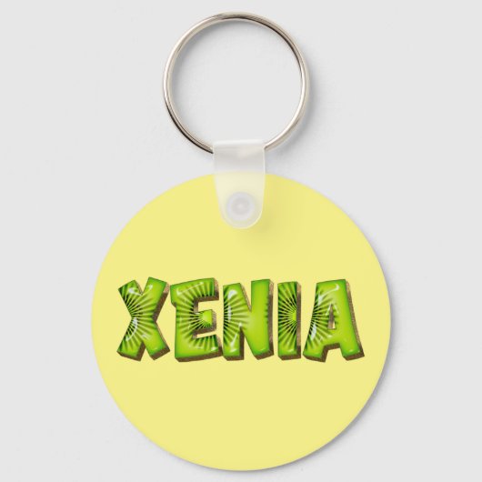 Xenia Name Kiwi Design Schlüsselger Schlüsselanhänger (Vorderseite)