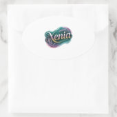 Xenia-Name Ovaler Aufkleber (Tasche)