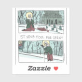 Xenia, Narr für Christus, Aufkleber (Blatt)