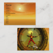 XENIA VS TITAN IM WÜSTE DES HYPERION VISITENKARTE (Vorne/Hinten)