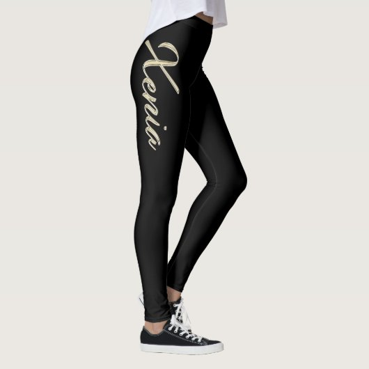 Xenia white gold Handwriting Hose Leggings (Rechts)