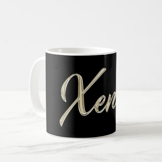 Xenia white gold Handwriting Tasse Kaffeetasse (Vorderseite Links)