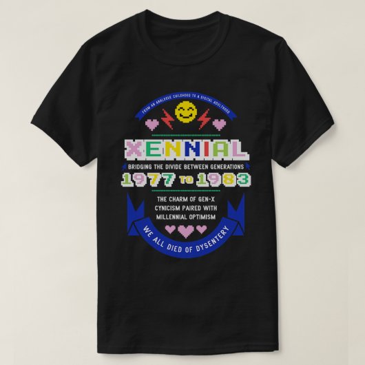 Xennial Color Option T-Shirt (Design vorne)