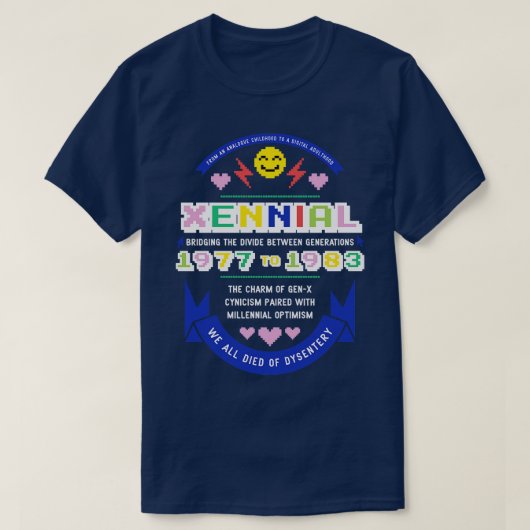 Xennial Color Option T-Shirt (Design vorne)