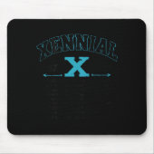 Xennial Generation X 1970s 1980s Millennial Gen X Mousepad (Vorne)