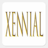 Xennial (Jahrtausende) Quadratischer Aufkleber (Vorderseite)