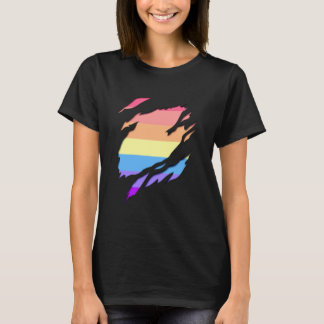 Xenogender nicht binäre Flag 3D-Effekt Pride Gay L T-Shirt