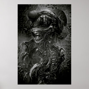 Xenomorph B&W Poster
