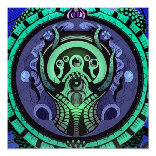 Xenomul Gateway Surreal Glossy Poster (Vorderseite)