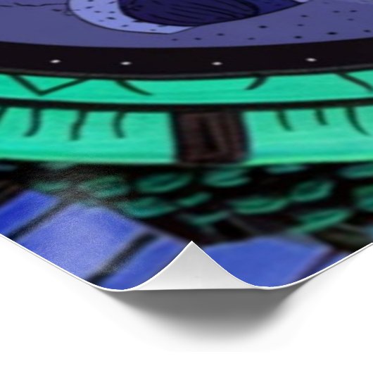 Xenomul Gateway Surreal Glossy Poster (Ecke)