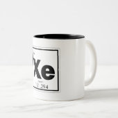 Xenon-Chemielementsymbol-chemische Formel Zweifarbige Tasse (VorderseiteRechts)