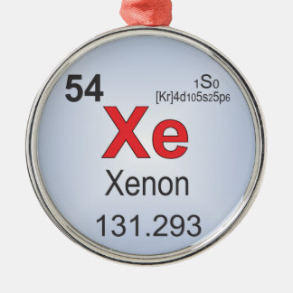Xenon-einzelnes Element des Periodensystems Ornament Aus Metall